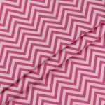 Ткань для пэчворка PEPPY БАБУШКИН СУНДУЧОК ФАСОВКА 100х112 см, 140±5 100% хлопок, БС-26 зигзаг ярко-розовый, Peppy БАБУШКИН СУНДУЧОК