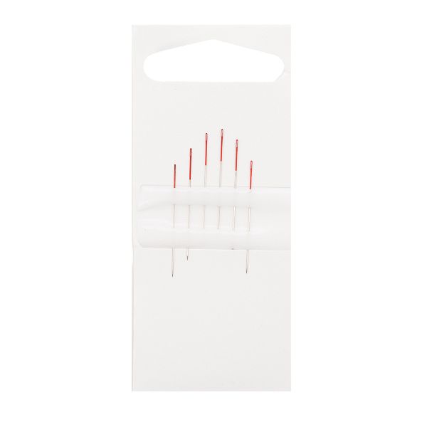 Иглы ручные для вышивания с цветным ушком, разм.12, 6 шт, Pony