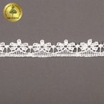 Кружево гипюр (плетёное) 20 мм, TBY.H1591A, теплый белый, 13.71м, Kruzhevo