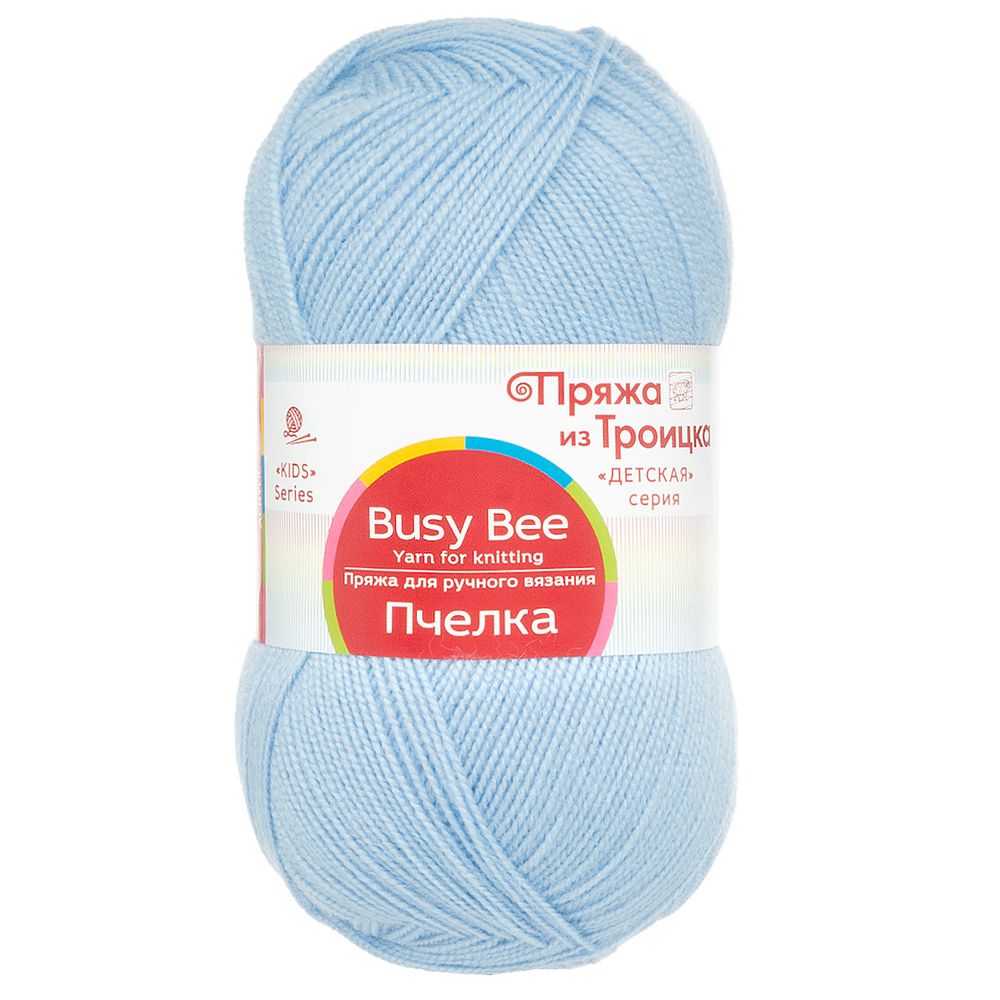 Пряжа Троицкая Пчелка / уп.10 мот. по 100 г, 500 м, 05 голубой
