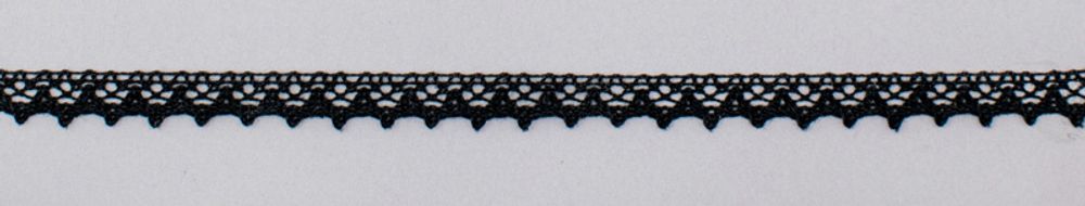 Кружево вязаное (тесьма) 08 мм, черный, 30 метров, IEMESA