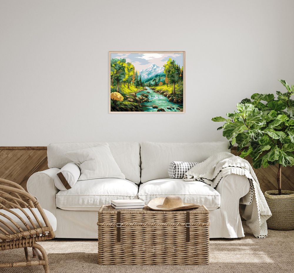 Картина по номерам Фрея, Горная речка, 50х40 см