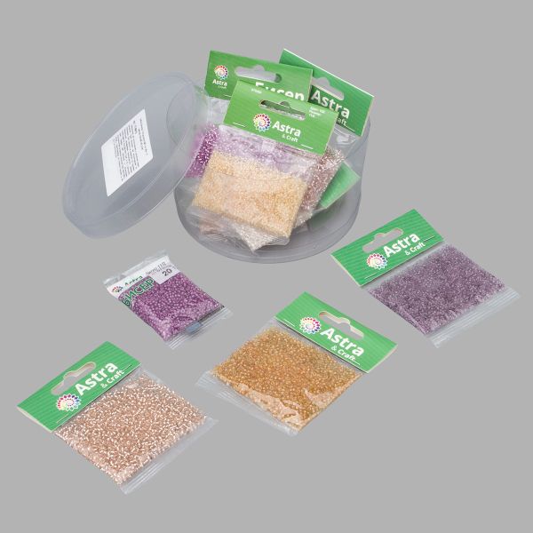 Набор бисера 11/0 ассорти №11 в тубе, 10 цветов, Astra&Craft