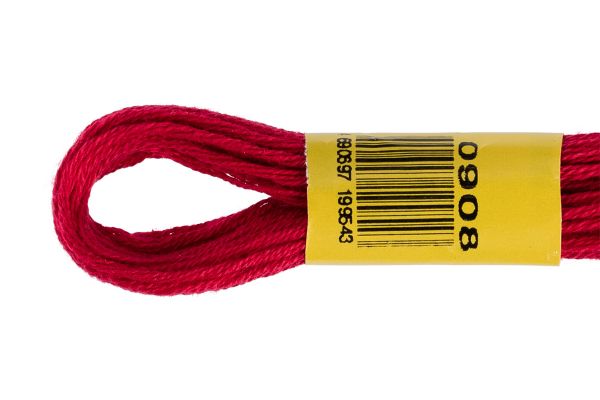 Мулине ПНК им.Кирова цв.0908 красный, Россия, 24 мотка по 8 метров