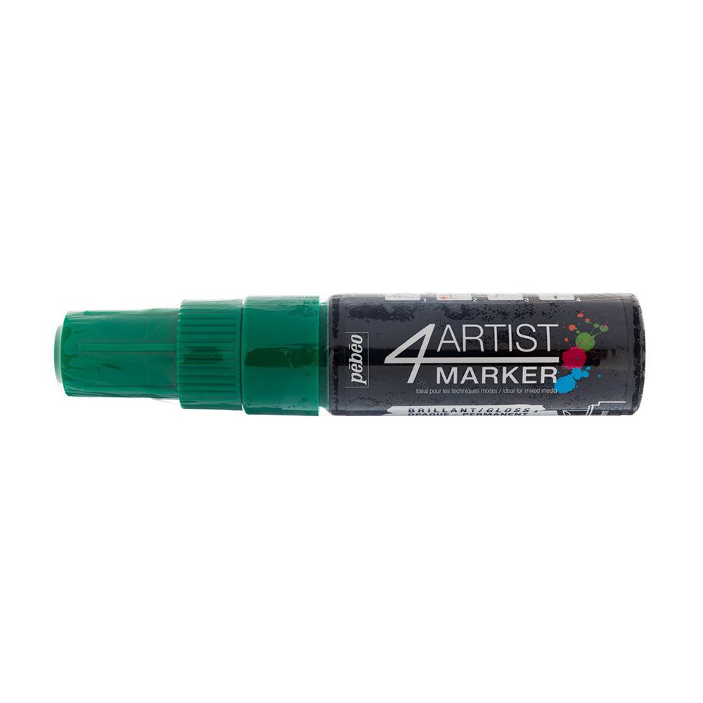 Маркер художественный 4Artist Marker на масляной основе 8 мм, перо скошенное, 3 шт, 580218 т.зеленый, Pebeo
