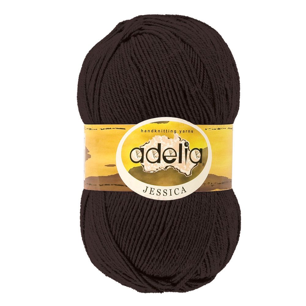 Пряжа Adelia Jessica / уп.5 мот. по 100г, 260м, 14 коричневый