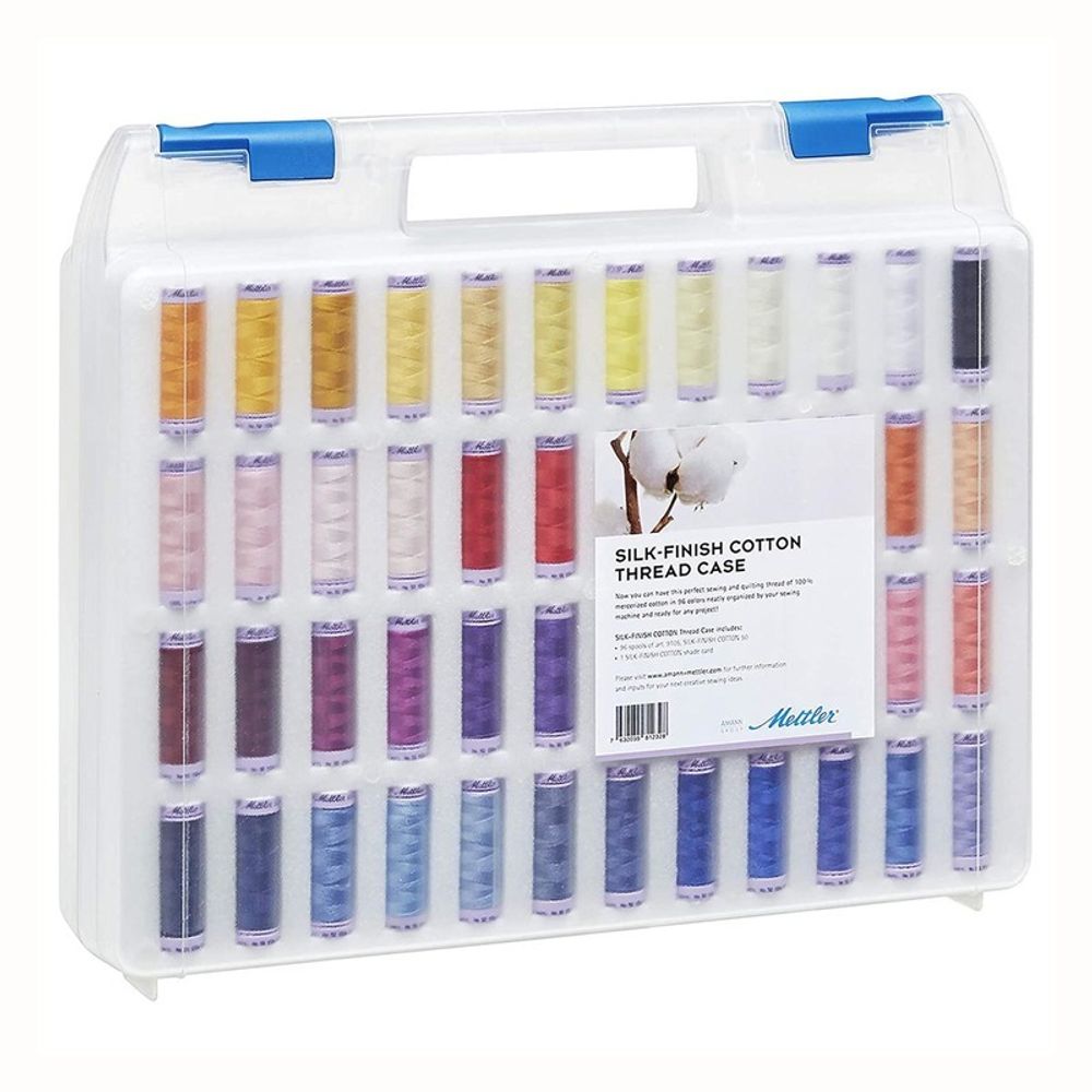 Нитки вышивальные Mettler Poly Sheen в подарочном чемоданчике, 94 катушек + карта цветов /TOS/