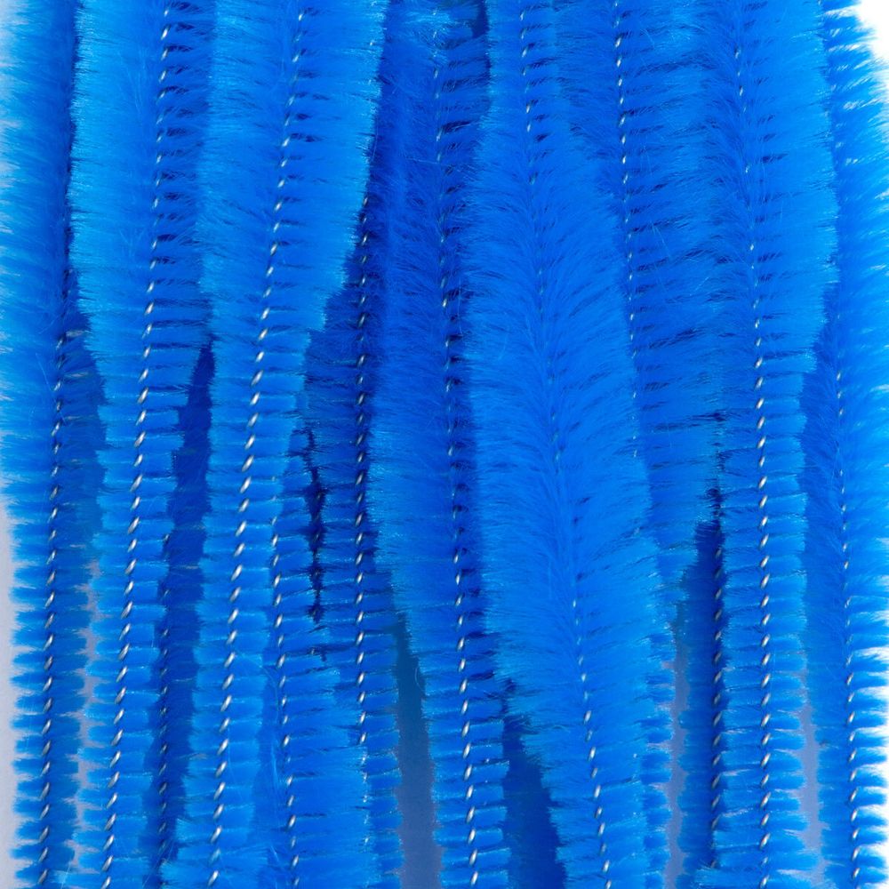 Проволока синельная объемная Цветок 12 мм / 300мм, 15шт, Astra&amp;Craft (B-046 голубой)