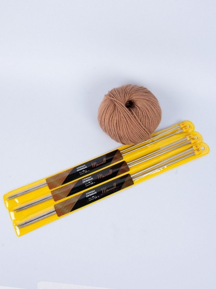 Набор прямых спиц для вязания Maxwell Gold 35 см (3.5 мм, 4.0 мм, 4.5 мм)