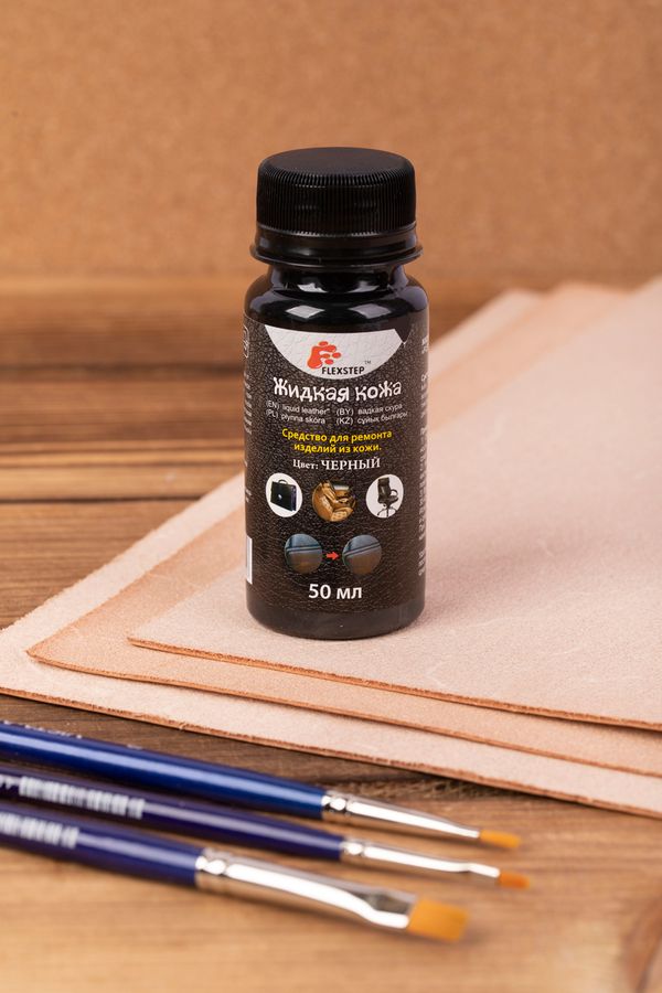 Краска для кожи реставрационная для кожи 50 мл, белый, FlexStep LDP-50