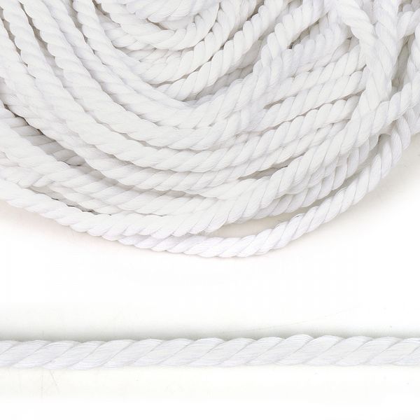 Канат крученый х/б ⌀6.0 мм / 20 метров, белый ХБК1-061/20
