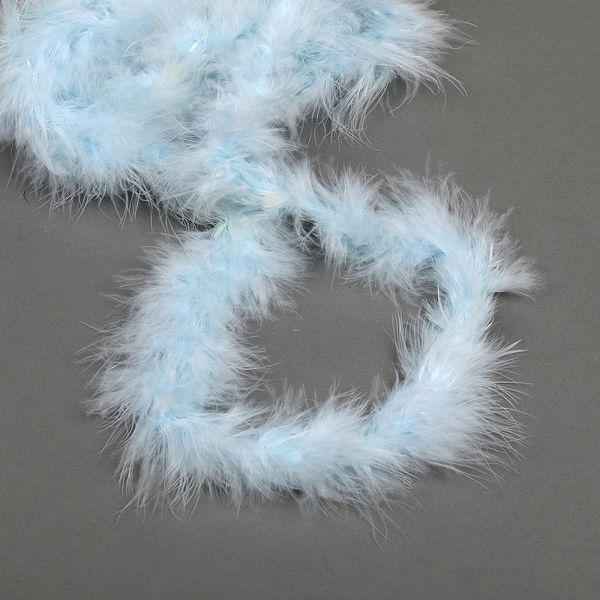 Боа из пуха 2 метра, 15±3г, FBY-18-034, цв.голубой