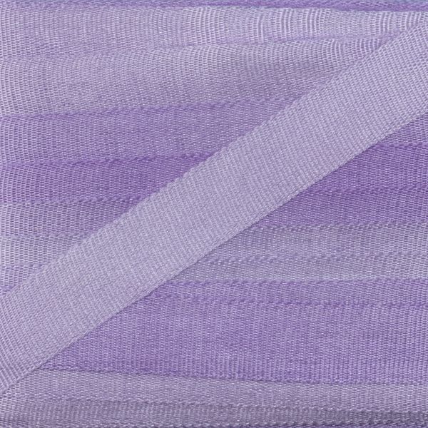 Лента (тесьма) шелковая 7.0 мм / 45.5±0.5 метров, M001 св.сиреневый/сиреневый, Gamma SRM-7