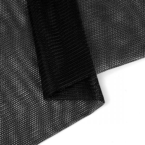 Сетка для бейсболок жесткая 70 г/м², 150 см / 1 метр, TBY.102-1.1, цв.черный