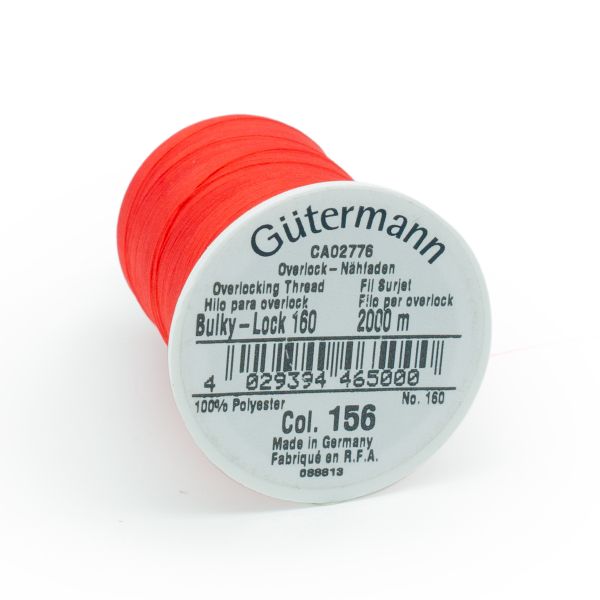 Нитка текстурированная Gutermann Bulky-Lock 160, 2000 м, 156 красный, 5 катушек