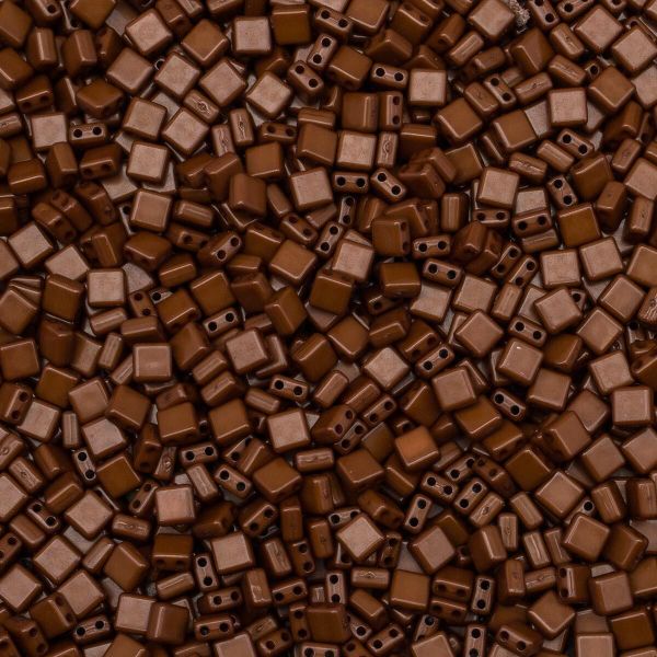 Бусины пластик 6х6х3 мм, 500 г, 2 отв., пл. квадрат, 15 коричневый, Astra&Craft, 7739891/77393007429