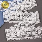 Кружево гипюр (плетёное) 60 мм, матовая нить TBY.0840, цв.белый уп.4.5м, Kruzhevo