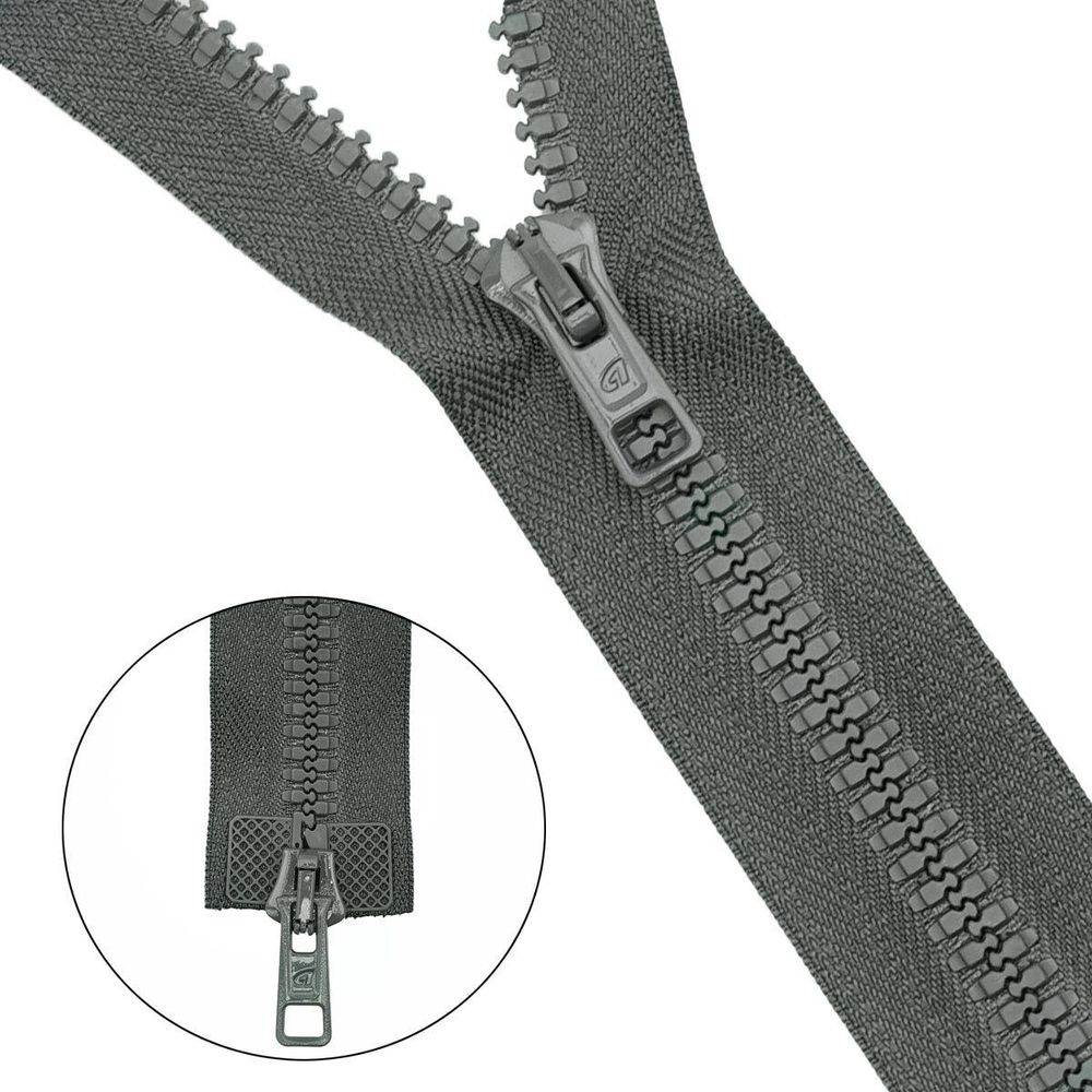 Молния трактор Arta Т6 (6 мм) 2 зам., разъем., 85 см, цв. 123 графит, уп.5 шт
