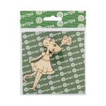 Заготовка для декорирования Мышка Полина 5,8х10,6х0,3см, Астра