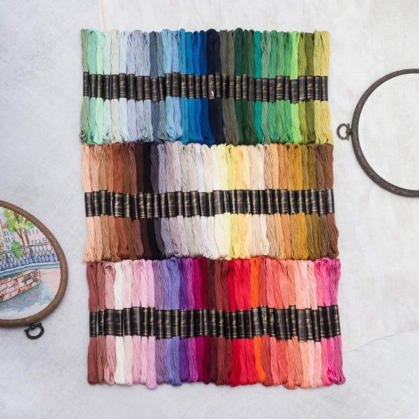 Набор хлопкового мулине №8,100 цветов (100 шт по 8 метров), Bestex