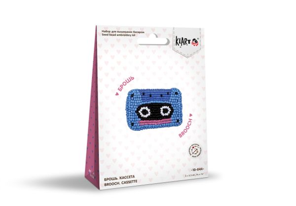 Набор для вышивания Klart 10-044, Брошь. Кассета, 5х3.5 см