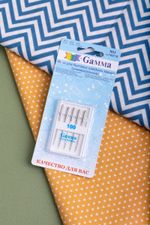 Иглы для швейных машин базовые универсальные 130/705 H, №100, 5 игл, М, Gamma NU №100