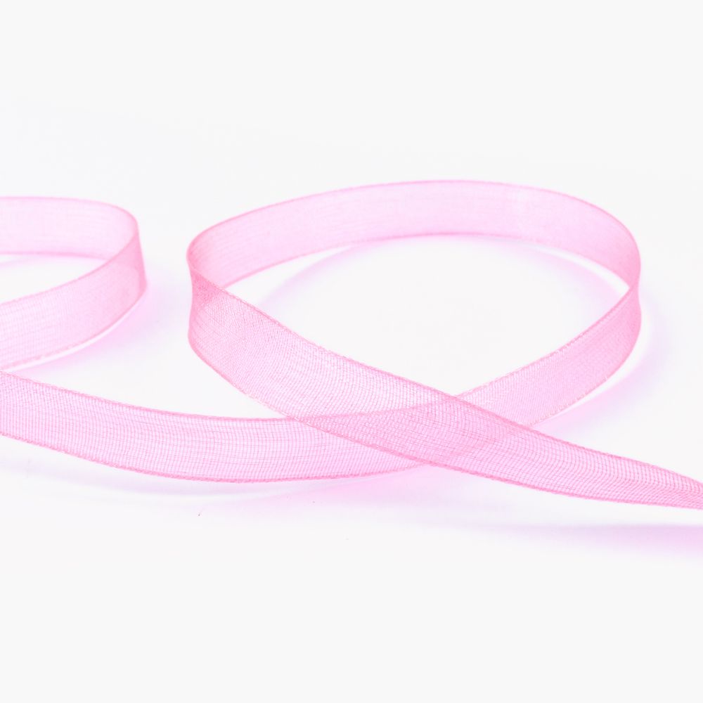 Лента капроновая (органза) 10.0 мм / 22.8±1 метра, 029 я.розовый, Blitz OR-10