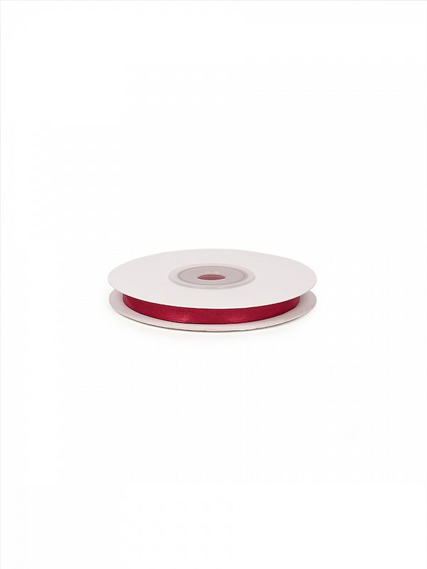 Лента атласная 1-сторонняя 6.0 мм / 22.5±1 метра, 3091 т.красный, Magic4Hobby
