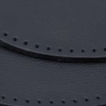 Заплатки пришивные из кожи, овал 8х10,9см с перфорацией, 2 шт, 100% кожа, 05 темно-синий, 9124