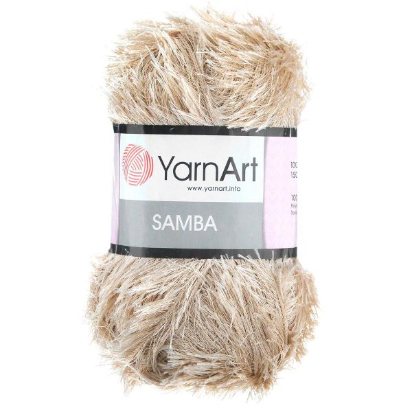 Пряжа YarnArt (ЯрнАрт) Samba, травка / уп.5 мот. по 100 г, 150м, 04 светлый бежевый