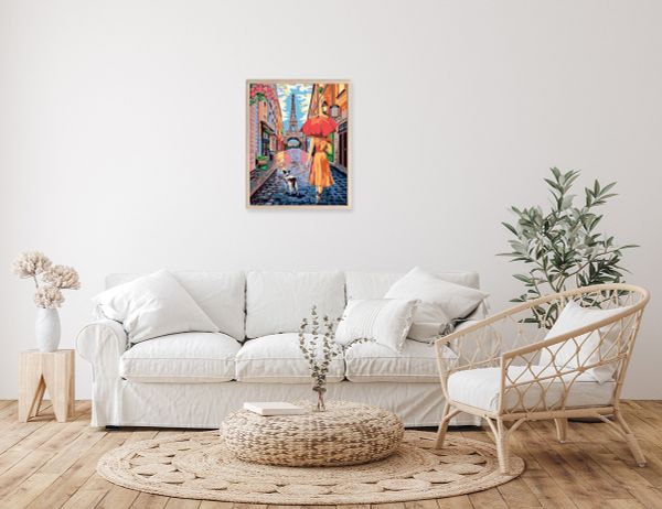 Картина по номерам Фрея, Улочка в Париже, 50х40 см