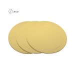 Подложки под торт 26 см, 3.2 мм, 3 шт, золото/ белый жемчуг, S-Chief PDC-0010