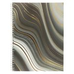 Тетрадь Абстракция A4 96 л. на гребне 60 г/м², 4 шт, клетка, SVT 960721 02 серый, Светоч