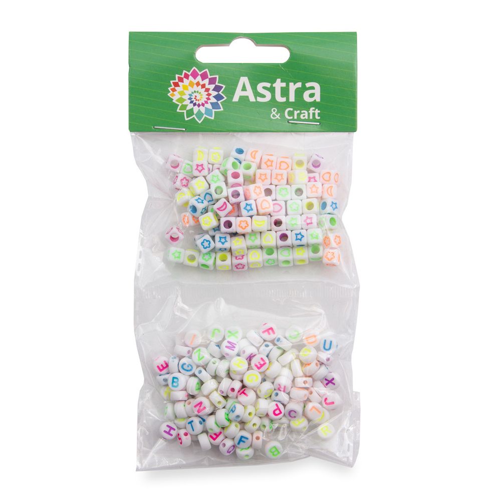 Бусины пластик набор Ассорти 1, 2х20гр Astra&amp;Craft, CN2038-6585