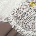 Кружево бельевое эластичное 190 мм / 3 м, 6389, цв.004 белый, Kruzhevo