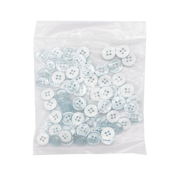 Пуговицы 4 прокола 18L (11мм), (col.12 голубой) CB, 72 шт