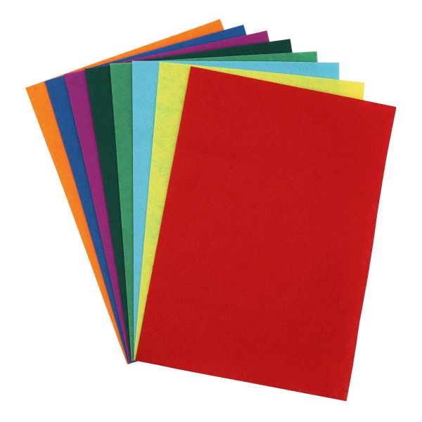 Фетр листовой жесткий 1.0 мм, 20х30 см, ассорти, 8 штук Astra&Craft (1)