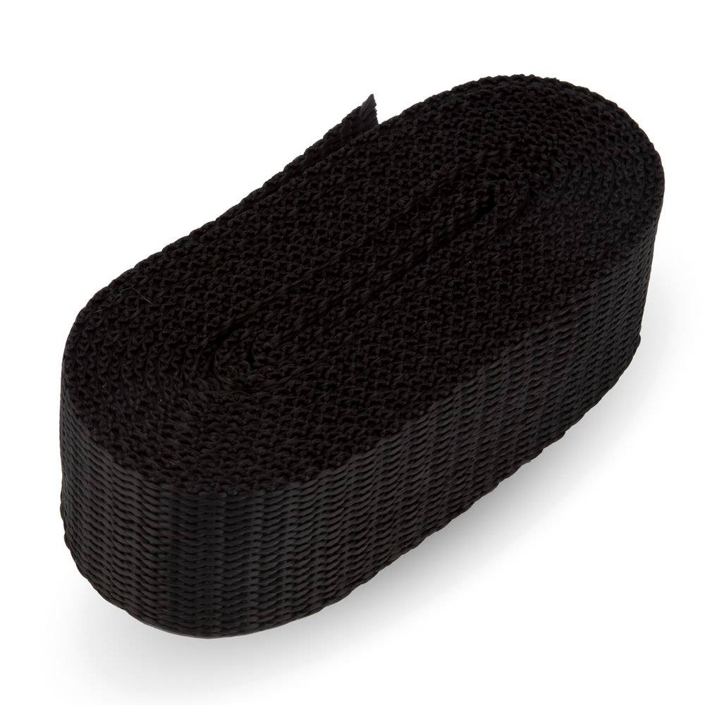 Стропа (ременная лента) 30 мм / 5х2.5 метра, фасовка, черный, 3713 (3075_3590)