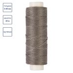 Нитки для кожи вощёные (полиэстер) 0.45х, 40 м, 1 катушка, 007 серый, LC-005 Промысел