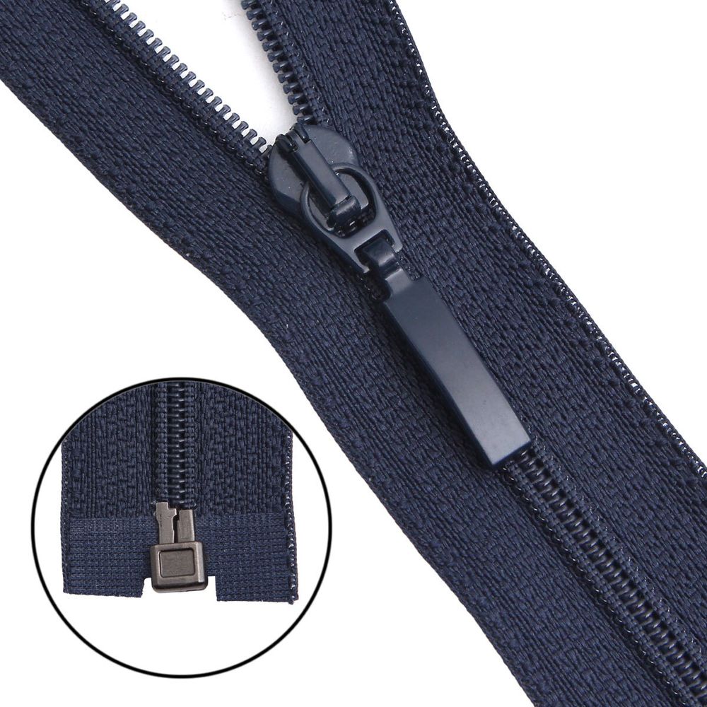 Молния спираль (витая) Arta Т5 (5 мм) 1 зам., разъем., 40 см, цв. 196 т.синий, уп.5 шт