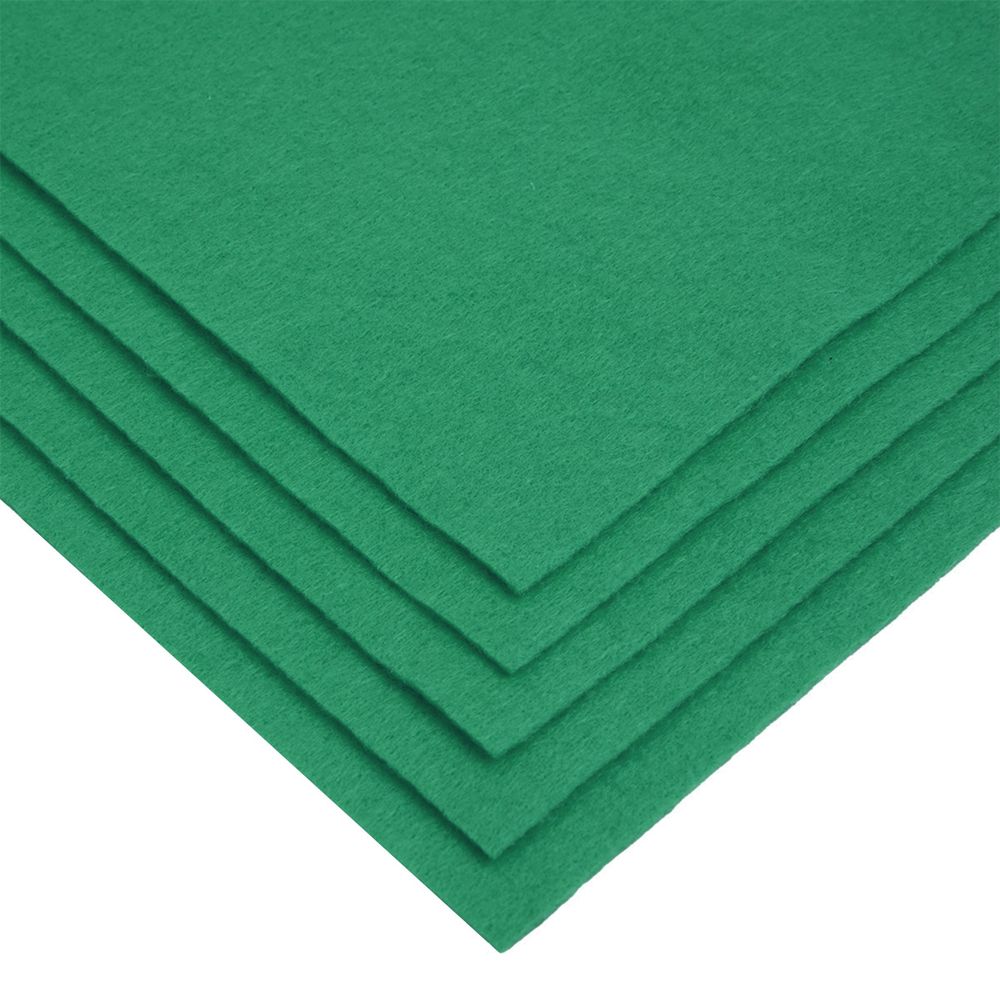 Фетр листовой 1 мм, 20х30 см, 5 шт, 049 т.зеленый, Blitz FKC10-20/30