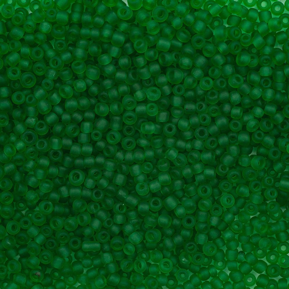 Бисер Astra&Craft 11/0 (2.1 мм), 500 г, цв. M7В зеленый/прозр.матовый