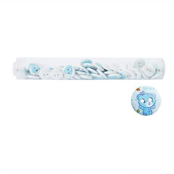 Пуговицы деревянные Мультяшные персонажи 18мм 50 шт, Мишка 21