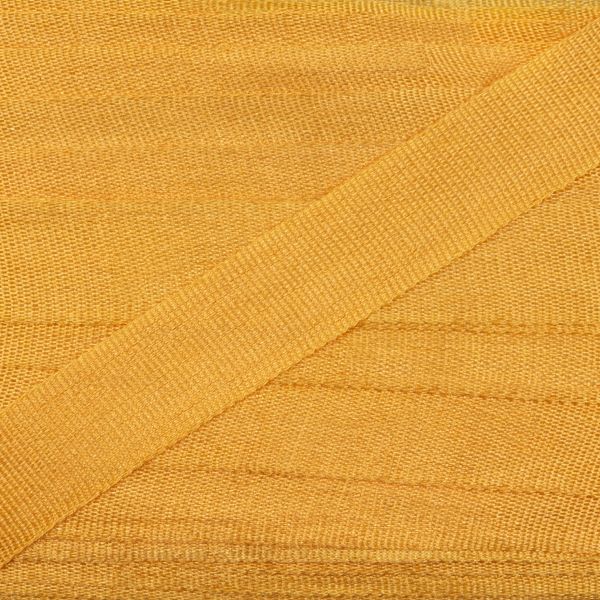 Лента (тесьма) шелковая 7.0 мм / 45.5±0.5 метров, №030 т.желтый, Gamma SR-7