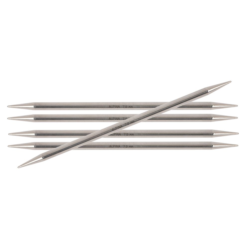 Спицы чулочные 5-ти компл. ⌀7.0 мм, 20 см, Alpina SIL-05