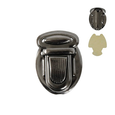 Застежка 25х34 мм, черный никель, 10 шт