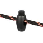 Фиксатор (зажим) для шнура пластик 1 отв., ⌀4.0 мм, 24 шт, №01 черный, Micron ST 1122