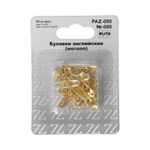 Булавки английские 19 мм, №000, 25 шт, железо, золото, Blitz PAZ-000