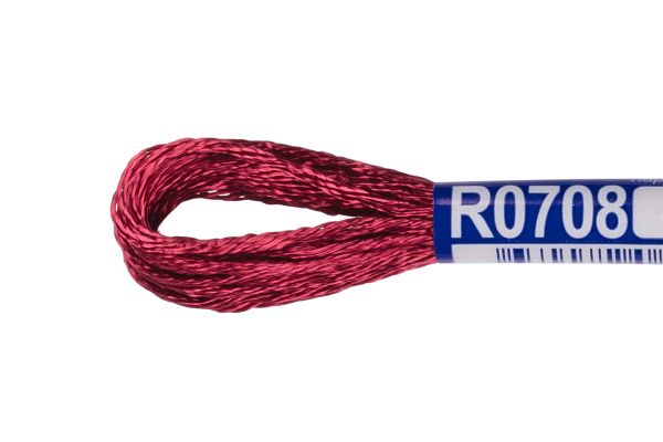 Мулине Gamma вискоза 100%, цв.R0708 св-бордовый, 12 мотков по 8 метров