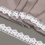 Кружево гипюр (плетёное) 30 мм, диз. 128, цв.1 белый, уп. 9 м, Kruzhevo